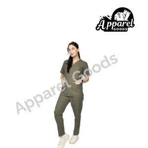 Vervedo – Olive Green V-Neck Scrubs